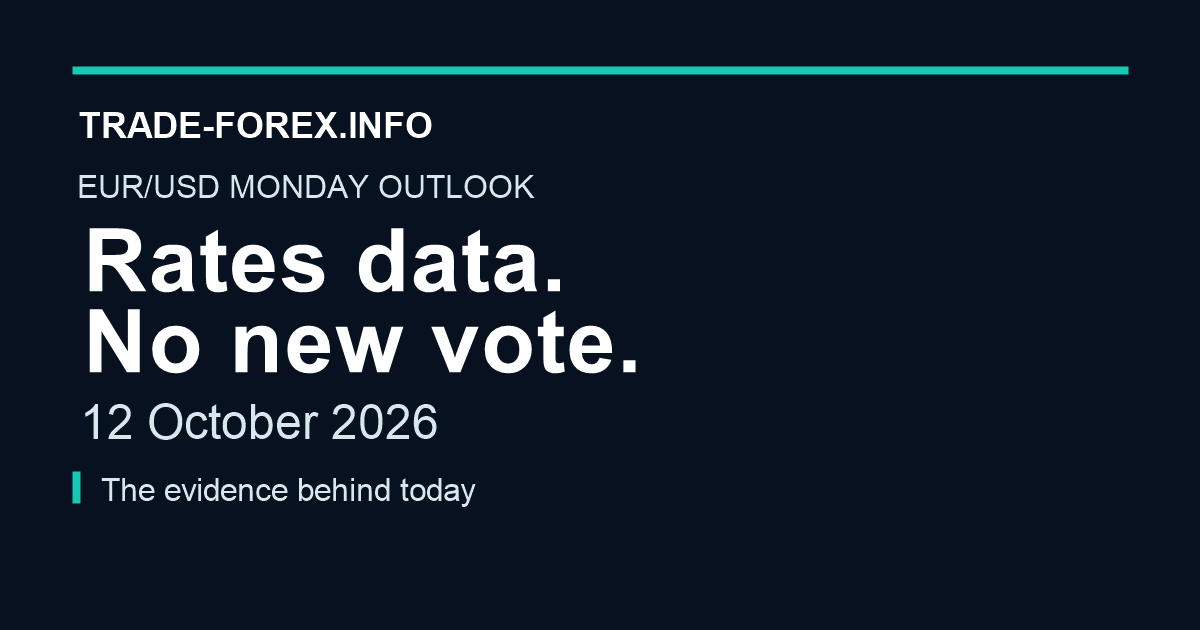 Trade-Forex.info EUR/USD Monday outlook, 12 October 2026. Rates data. No new vote. The evidence behind today.