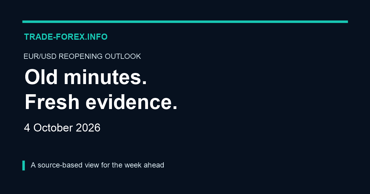 Trade-Forex.info EUR/USD reopening outlook, 4 October 2026. Old minutes. Fresh evidence.