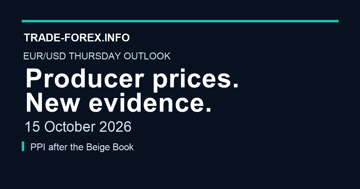 Trade-Forex.info EUR/USD Thursday outlook, 15 October 2026. Producer prices. New evidence. PPI after the Beige Book.