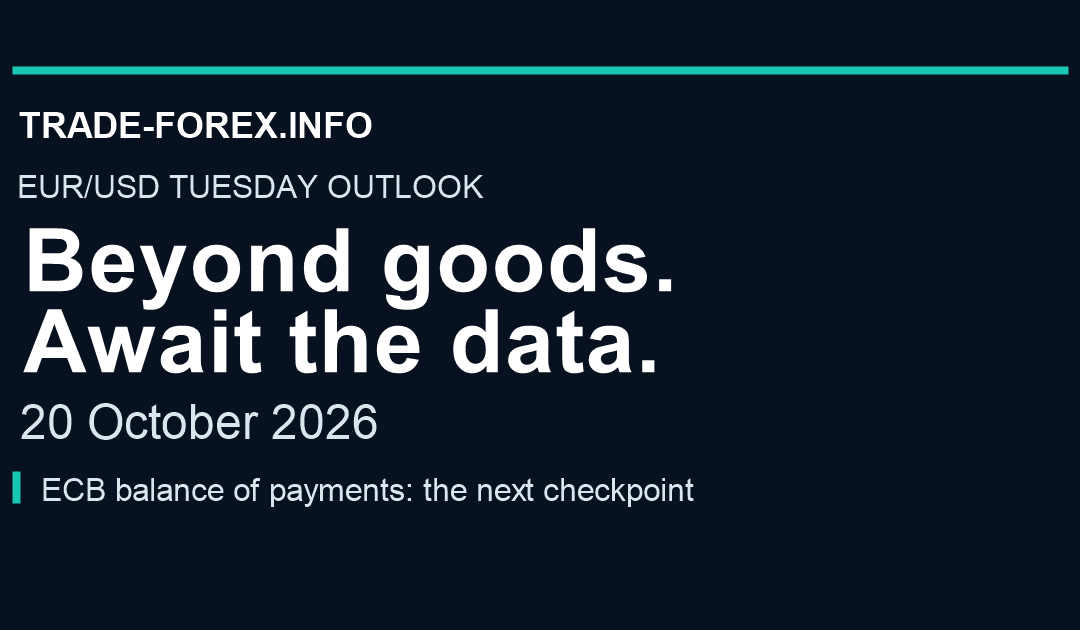 EUR/USD Tuesday outlook, 20 October 2026. Beyond goods. Await the data.