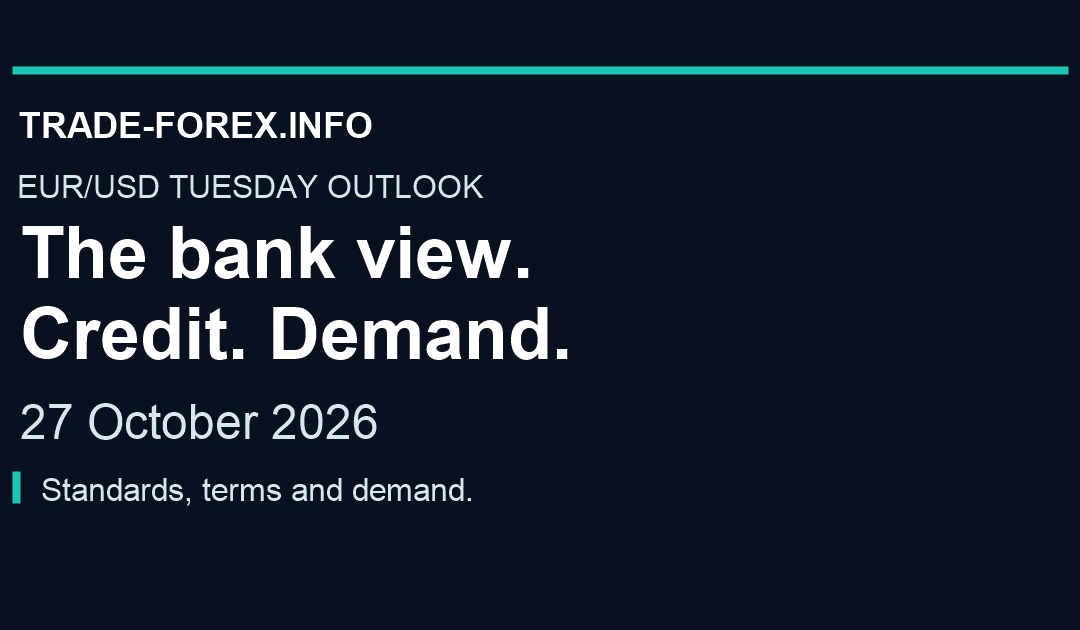 EUR/USD Tuesday outlook, 27 October 2026. The bank view. Credit standards, terms and demand before policy decisions.