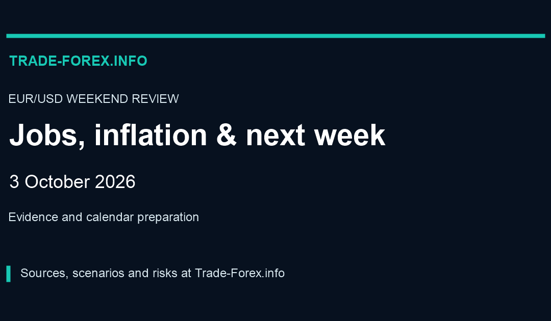 Trade-Forex.info EUR/USD weekend review: jobs, inflation and next week. 3 October 2026.